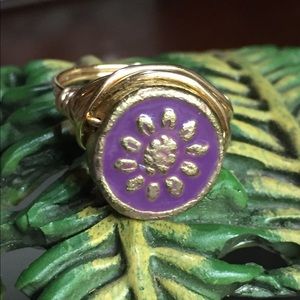 Purple Flower ring size 9
